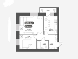 Продается 2-комнатная квартира ЖК Сити-квартал Октябрьский, дом 1, 52.93 м², 8200000 рублей