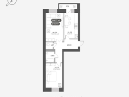 Продается 2-комнатная квартира ЖК Сити-квартал Октябрьский, дом 1, 58.77  м², 9500000 рублей