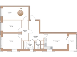 Продается 3-комнатная квартира ЖК Небо над Енисеем, 88  м&sup2;, 13376000 рублей