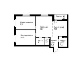 Продается 3-комнатная квартира ЖК Runway (Ранвей), 94.6  м², 15009803 рублей