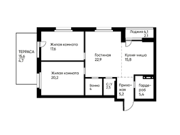 Продается 3-комнатная квартира ЖК Ранвэй, 111.6  м&sup2;, 17928540 рублей