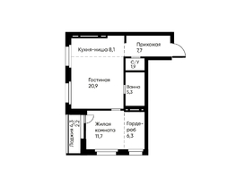 Продается 2-комнатная квартира ЖК Runway (Ранвей), 63.2  м², 10520524 рублей