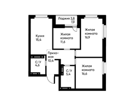 Продается 3-комнатная квартира ЖК Runway (Ранвэй), 82  м&sup2;, 13458660 рублей