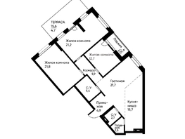 Продается 4-комнатная квартира ЖК Runway (Ранвей), 120.4  м², 19084242 рублей