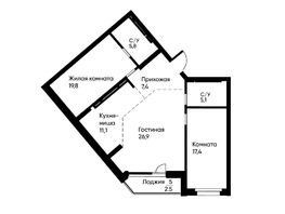 Продается 3-комнатная квартира ЖК Runway (Ранвей), 95.2  м², 15699789 рублей