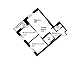 Продается 3-комнатная квартира ЖК Runway (Ранвэй), 66.2  м&sup2;, 11373160 рублей