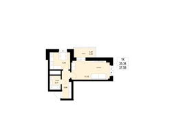 Продается 1-комнатная квартира ЖК ЛЕТО, дом 1, 37.58 м², 4210000 рублей