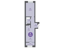 Продается 2-комнатная квартира ЖК Прогресс-квартал Перемены, дом 1, 48.5  м&sup2;, 7760000 рублей