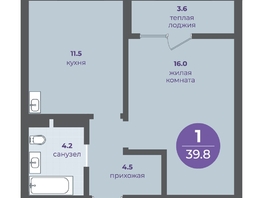 Продается 1-комнатная квартира ЖК Прогресс-квартал Перемены, дом 3, 36.2  м&sup2;, 5860550 рублей