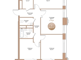 Продается 3-комнатная квартира ЖК Небо над Енисеем, 84.3  м&sup2;, 15932700 рублей