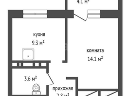 Продается 1-комнатная квартира ЖК Кедр, дом 2, 30.6  м&sup2;, 4100000 рублей