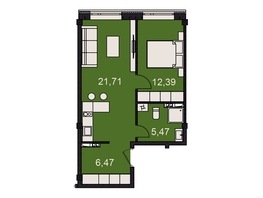 Продается 2-комнатная квартира АК Сады, 46.04  м&sup2;, 4550000 рублей