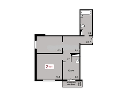 Продается 2-комнатная квартира ЖК Мичурино, дом 2 стр 5, 62.4  м&sup2;, 7300000 рублей