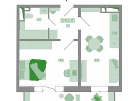 Продается 1-комнатная квартира ЖК Мичурино, дом 4 стр 4, 41.7  м&sup2;, 6650000 рублей