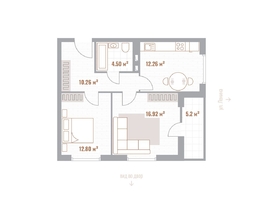 Продается 2-комнатная квартира ЖК Николаевские кварталы, 58.34  м&sup2;, 11784680 рублей