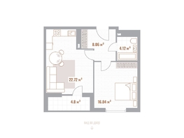 Продается 1-комнатная квартира ЖК Николаевские кварталы, 54.14  м&sup2;, 11098700 рублей