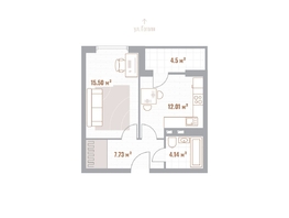 Продается 1-комнатная квартира ЖК Николаевские кварталы, 41.58  м&sup2;, 9355500 рублей
