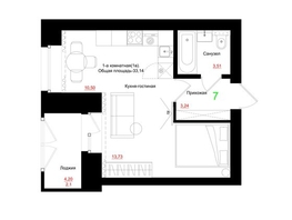 Продается 1-комнатная квартира ЖК Соцветие, дом 5.4, 32.96  м&sup2;, 4837000 рублей
