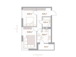 Продается 2-комнатная квартира ЖК Николаевские кварталы, 51.71  м&sup2;, 11634750 рублей