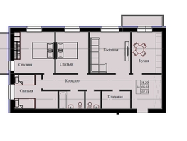 Продается 4-комнатная квартира ЖК Космос, 107.33  м&sup2;, 12900000 рублей