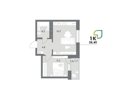 Продается Студия ЖК Аллея Парк, 4 этап, 38.4  м&sup2;, 5798400 рублей
