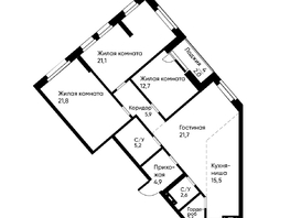 Продается 4-комнатная квартира ЖК Ранвэй, 114.7  м&sup2;, 19120055 рублей