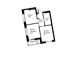 Продается 2-комнатная квартира ЖК Ранвэй, 57  м&sup2;, 10927961 рублей