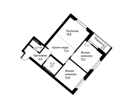 Продается 3-комнатная квартира ЖК Ранвэй, 65.4  м&sup2;, 11852880 рублей
