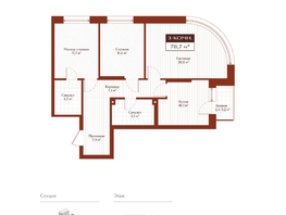 Продается 3-комнатная квартира ЖК Дом на Ульяновском, 77.5  м&sup2;, 12985500 рублей