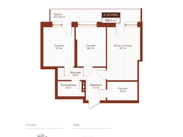 Продается 2-комнатная квартира ЖК Дом на Ульяновском, 55.5  м&sup2;, 11620000 рублей