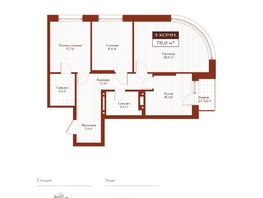Продается 3-комнатная квартира ЖК Дом на Ульяновском, 76.8  м&sup2;, 15210000 рублей