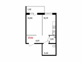 Продается 1-комнатная квартира ЖК Аринский, дом 2 корпус 3, 37.84  м&sup2;, 4540800 рублей