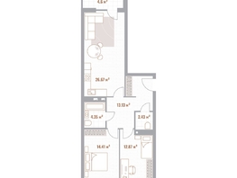 Продается 2-комнатная квартира  Николаевские кварталы, Воскресенский, 76.16  м&sup2;, 15841280 рублей