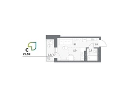 Продается Студия ЖК Аллея Парк, 4 этап, 21.5  м&sup2;, 4042000 рублей
