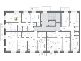 Продается 2-комнатная квартира ЖК Юдинский, дом 1.1, 64.6  м&sup2;, 6460000 рублей