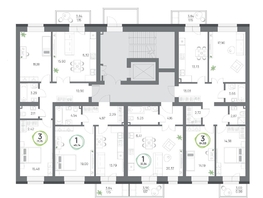 Продается 3-комнатная квартира ЖК Юдинский, дом 1.1, 84.53  м&sup2;, 14040433 рублей