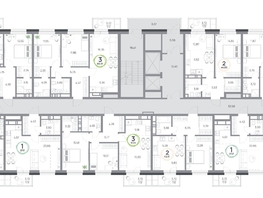 Продается 3-комнатная квартира ЖК Юдинский, дом 1.4, 61.14  м&sup2;, 7080012 рублей