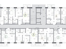 Продается 2-комнатная квартира ЖК Юдинский, дом 1.3, 42.51  м&sup2;, 6419010 рублей