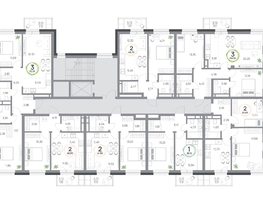 Продается 2-комнатная квартира ЖК Юдинский, дом 1.3, 51.69  м&sup2;, 7882725 рублей