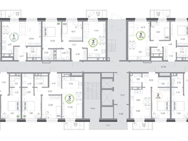 Продается 2-комнатная квартира ЖК Юдинский, дом 1.5, 44.86  м&sup2;, 6397036 рублей