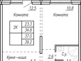 Продается 2-комнатная квартира ЖК Шумакова, дом 13 , 37  м², 5400000 рублей
