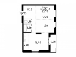 Продается 3-комнатная квартира ЖК Smart (Смарт), 63.7  м², 8281000 рублей