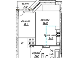 Продается 2-комнатная квартира ЖК Дружба, Шевченко, 135, 43.78 м², 6917240 рублей