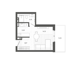 Продается Студия ЖК Меланж, 32.53  м², 5926000 рублей
