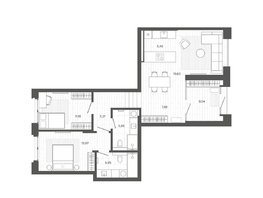 Продается 3-комнатная квартира ЖК Меланж, 83.23  м², 16156000 рублей