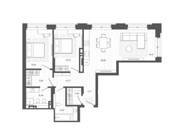 Продается 2-комнатная квартира ЖК Меланж, 85.85  м², 15463000 рублей