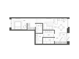 Продается 2-комнатная квартира ЖК Меланж, 65.12  м², 12273000 рублей