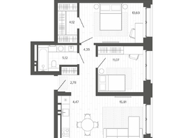 Продается 2-комнатная квартира ЖК Меланж, 61.36  м², 10459000 рублей