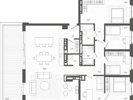 Продается 6-комнатная квартира ЖК Вышка, корпус 2, 175.39  м², 34091000 рублей