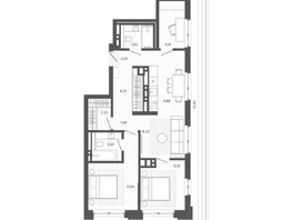 Продается 3-комнатная квартира ЖК Меланж, 83.41  м², 15954000 рублей